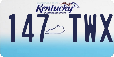 KY license plate 147TWX
