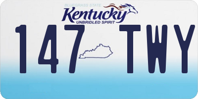 KY license plate 147TWY