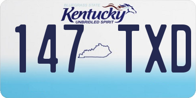 KY license plate 147TXD