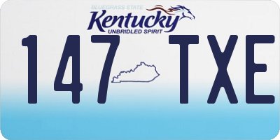 KY license plate 147TXE