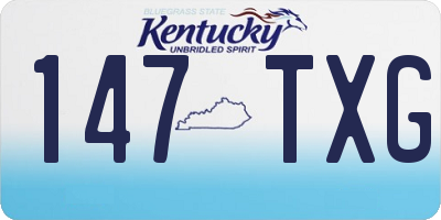 KY license plate 147TXG
