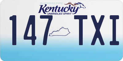 KY license plate 147TXI