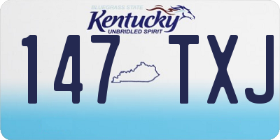 KY license plate 147TXJ