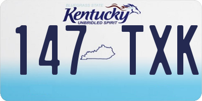 KY license plate 147TXK