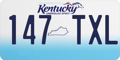 KY license plate 147TXL