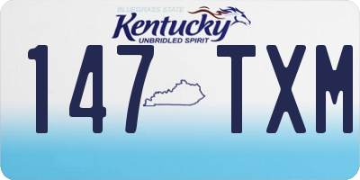 KY license plate 147TXM