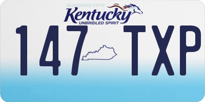 KY license plate 147TXP