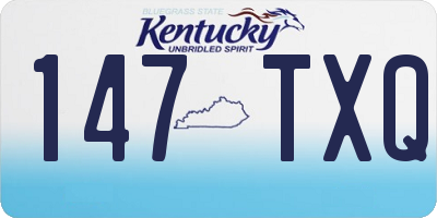 KY license plate 147TXQ