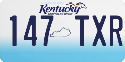 KY license plate 147TXR