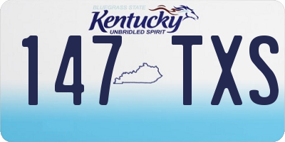 KY license plate 147TXS