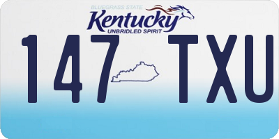 KY license plate 147TXU
