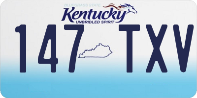 KY license plate 147TXV
