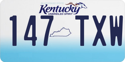 KY license plate 147TXW