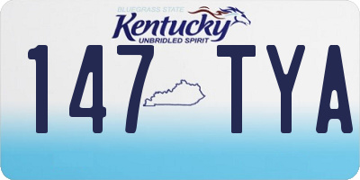 KY license plate 147TYA