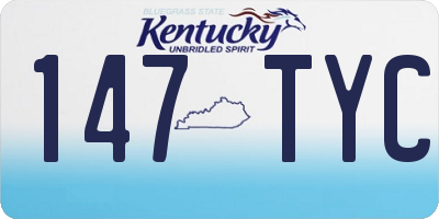 KY license plate 147TYC