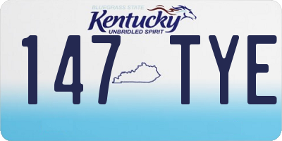 KY license plate 147TYE