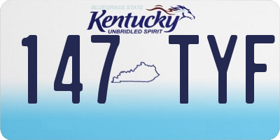 KY license plate 147TYF