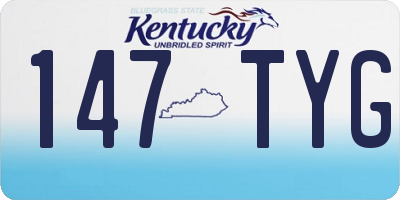 KY license plate 147TYG