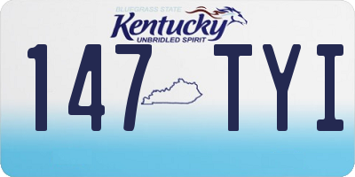 KY license plate 147TYI