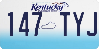 KY license plate 147TYJ