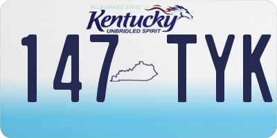 KY license plate 147TYK