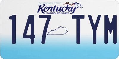 KY license plate 147TYM