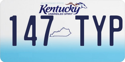 KY license plate 147TYP