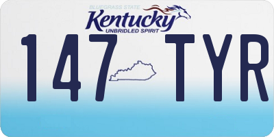 KY license plate 147TYR