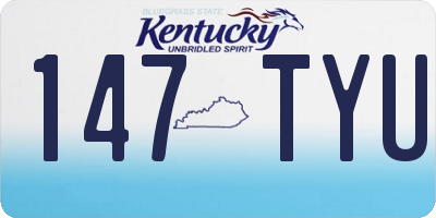 KY license plate 147TYU