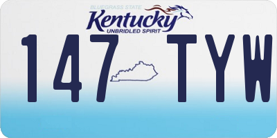 KY license plate 147TYW