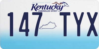 KY license plate 147TYX