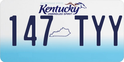 KY license plate 147TYY