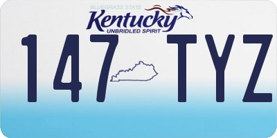 KY license plate 147TYZ