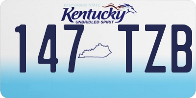 KY license plate 147TZB