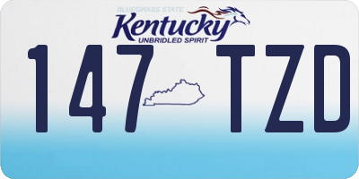 KY license plate 147TZD