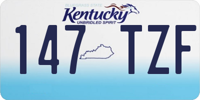 KY license plate 147TZF