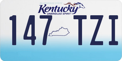 KY license plate 147TZI