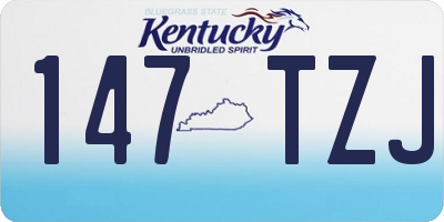 KY license plate 147TZJ