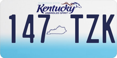 KY license plate 147TZK