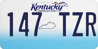 KY license plate 147TZR