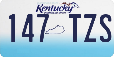 KY license plate 147TZS