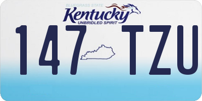 KY license plate 147TZU