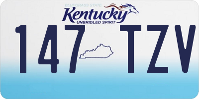 KY license plate 147TZV
