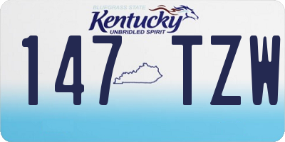 KY license plate 147TZW