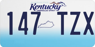 KY license plate 147TZX