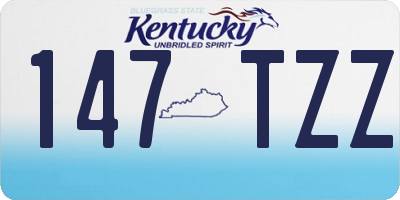 KY license plate 147TZZ