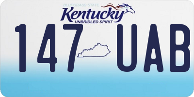 KY license plate 147UAB