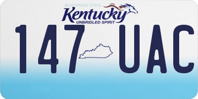 KY license plate 147UAC