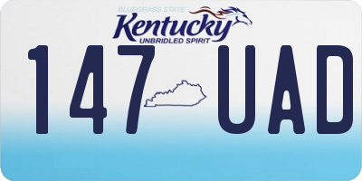 KY license plate 147UAD