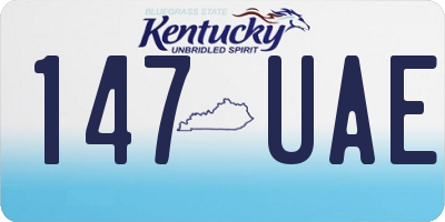 KY license plate 147UAE